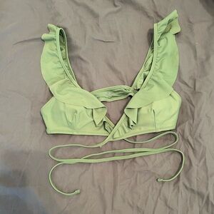 Aerie NWOT Ruffle Wrap Bikini Top
